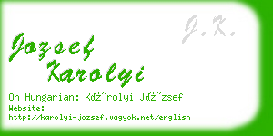 jozsef karolyi business card